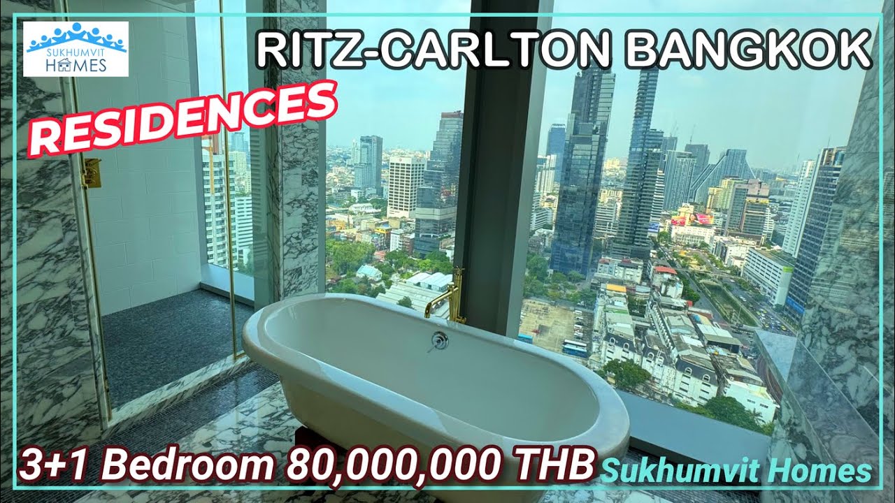 Ultra Luxury Condo For Sale Ritz Carlton Mahanakhon Bangkok 3+1 Bedroom 82,000,000