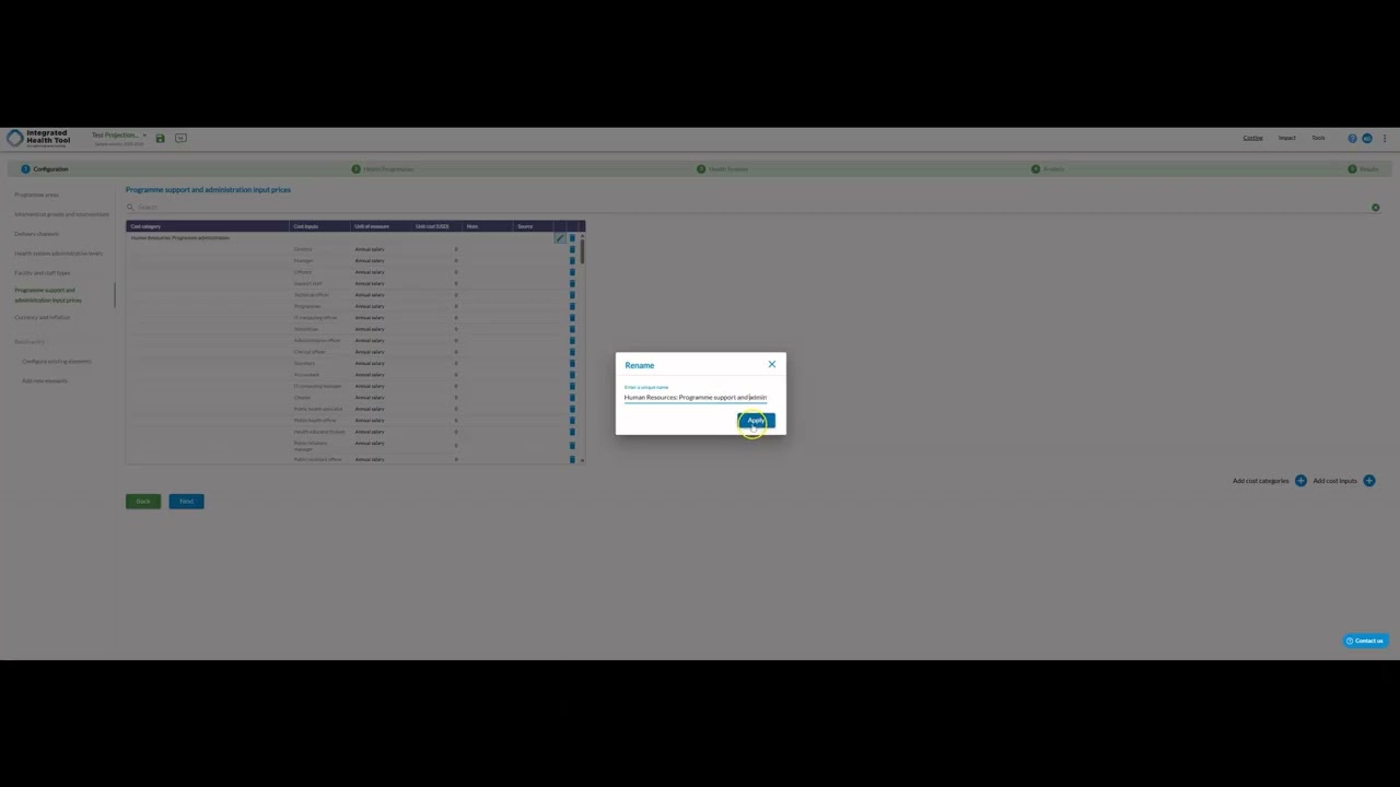 File configuration  Health systems, currency, and inflation