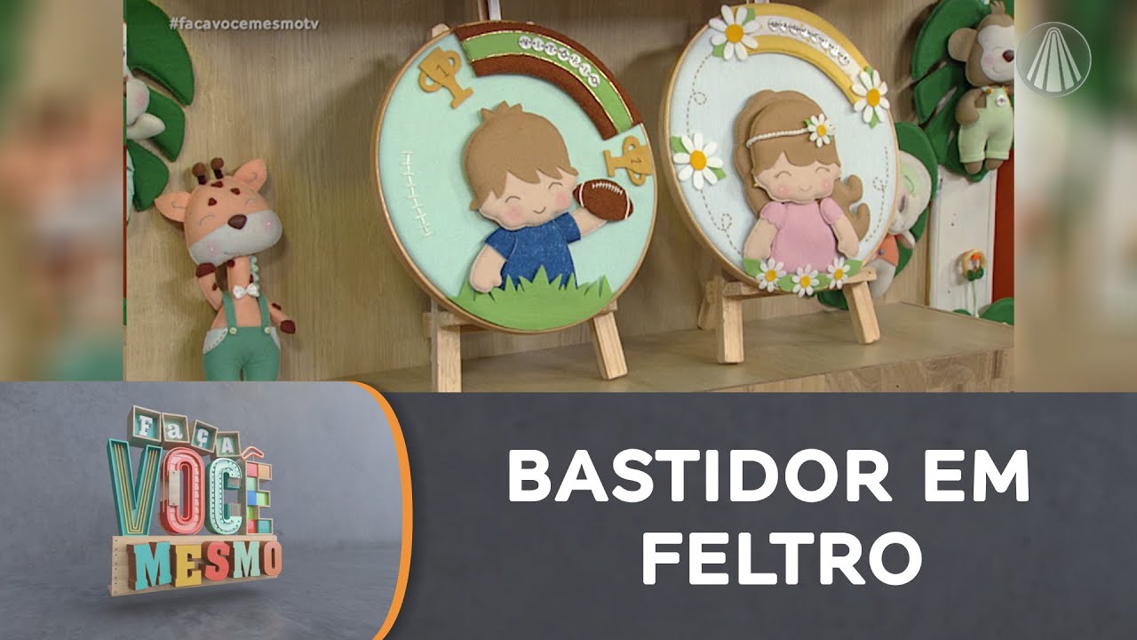 Aprenda a fazer um lindo bastidor em feltro com tema de margaridas