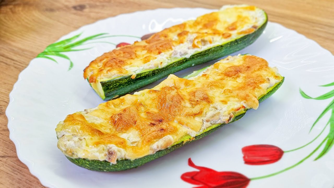Gefüllte Zucchini aus dem Ofen. Sie werden die Zucchini nicht mehr braten! frische rezepte