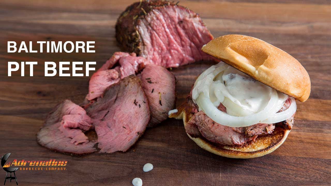 How to make Smoked Roast Beef - Baltimore Pit Beef Sandwich