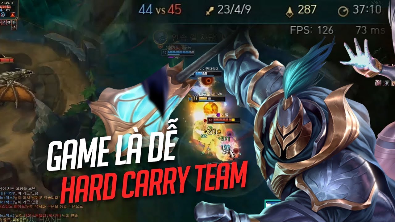 JAX VS DARIUS TỐC H&Agrave;NH ASOKEN HARD CARRY TEAM C&Ugrave;NG CHUỖI BẠCH KIM 3 RANK KOREA