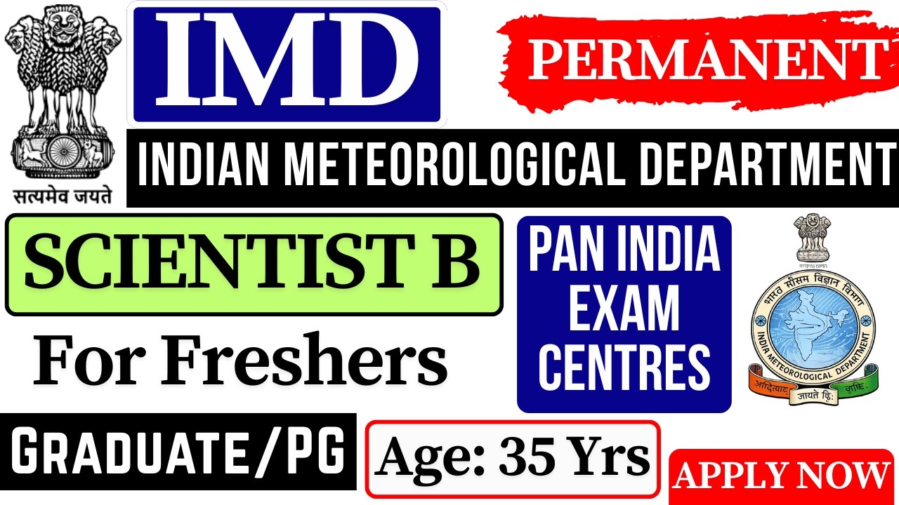 🎯 IMD Scientist B Recruitment 2026 | 🛑 Without GATE | Age: 35 Yrs | Scientist B Recruitment 2026