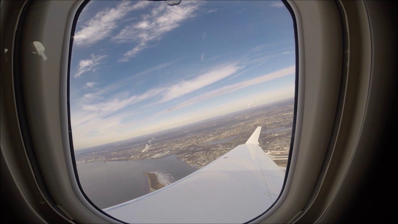 Time Lapse Bombardier Challenger 300 Cabin view takeoff Philadelphia International Airport KPHL