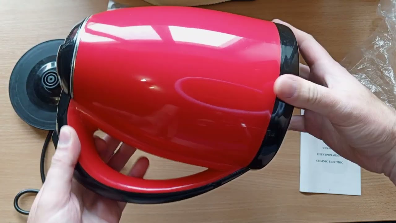 Електричний чайник металевий дисковий Vegas VEK-6060R 1.8 л Червоний 1500 Вт