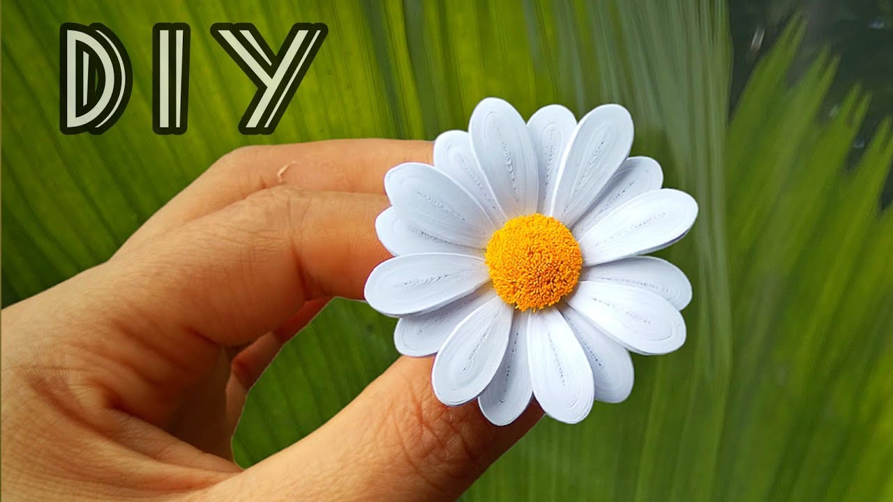 How To Make Paper Quilling DAISY  #paperquillingart #diykreatif #handmade