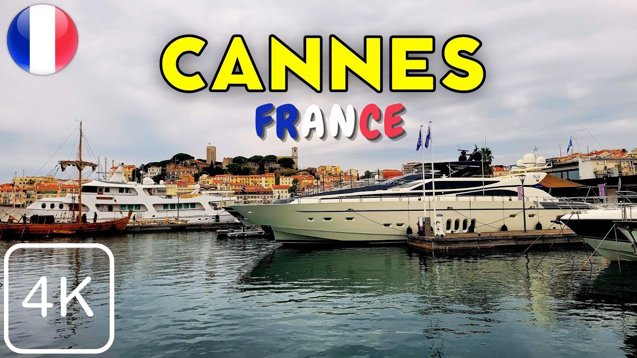 Канны, Франция. Пешеходная экскурсия в 4K 🇫🇷