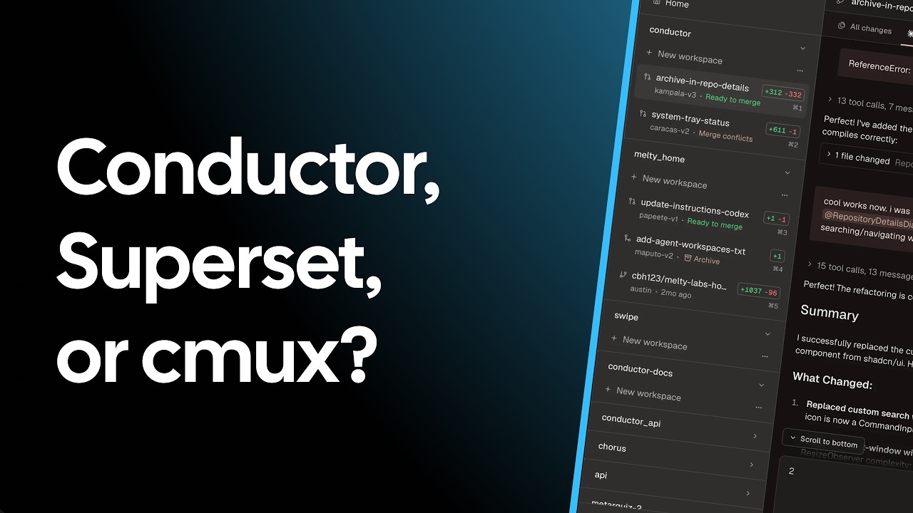 Conductor vs Superset vs cmux — Which One Should You Use?