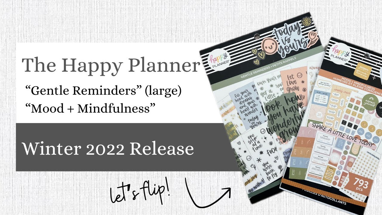 Happy Planner Winter Release: Gentle Reminders & Mood + Mindfulness | Stickerbook Flip Thru