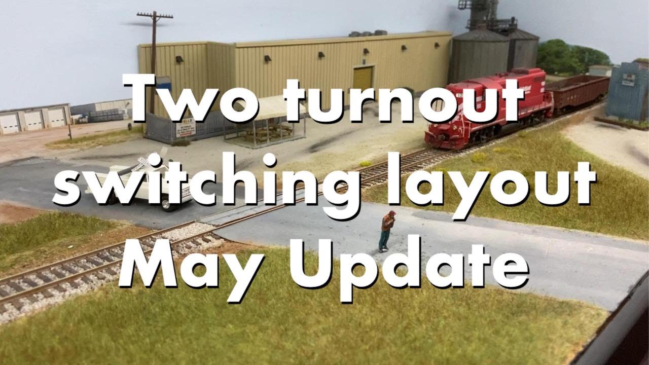 Two turnout switching layout May 2024 Update - Staticgrassing!