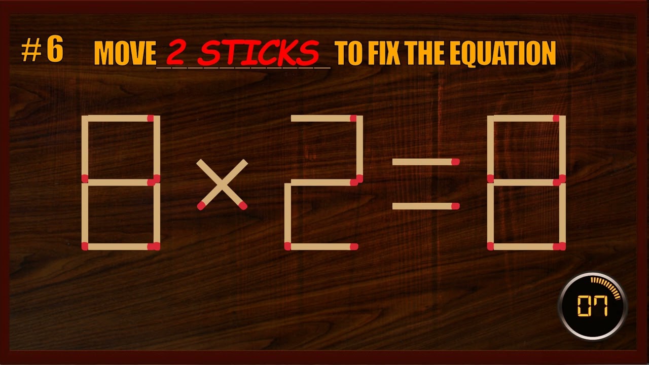 Matchstick Puzzle | Matchstick Logic Puzzles | Matchstick Tricks#BrainGames #MatchstickChallenge
