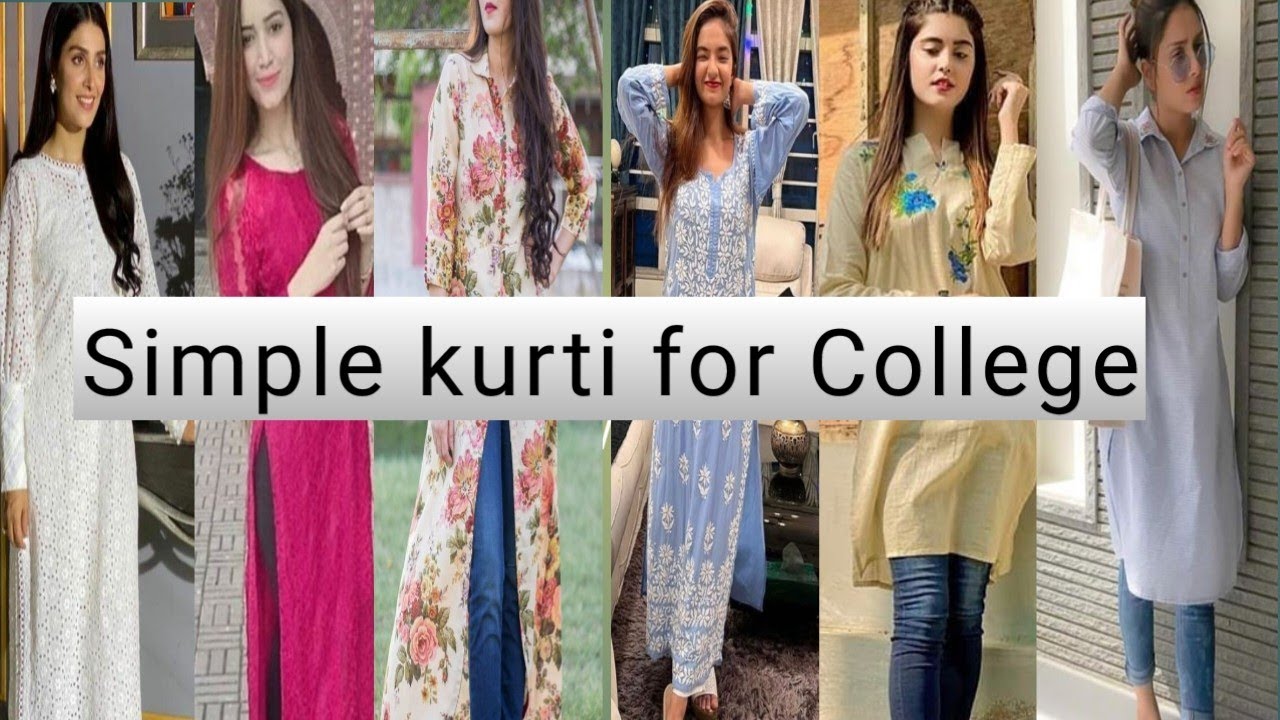 Simple kurti designs for college wear#for teenagers#college kurti outfit ideas.