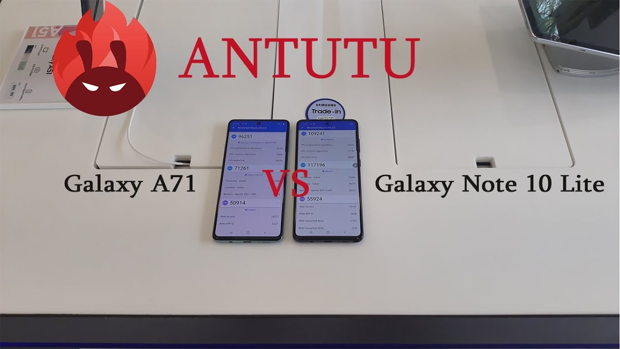 Galaxy A71 VS Galaxy Note 10 Lite AnTuTu Benchmark