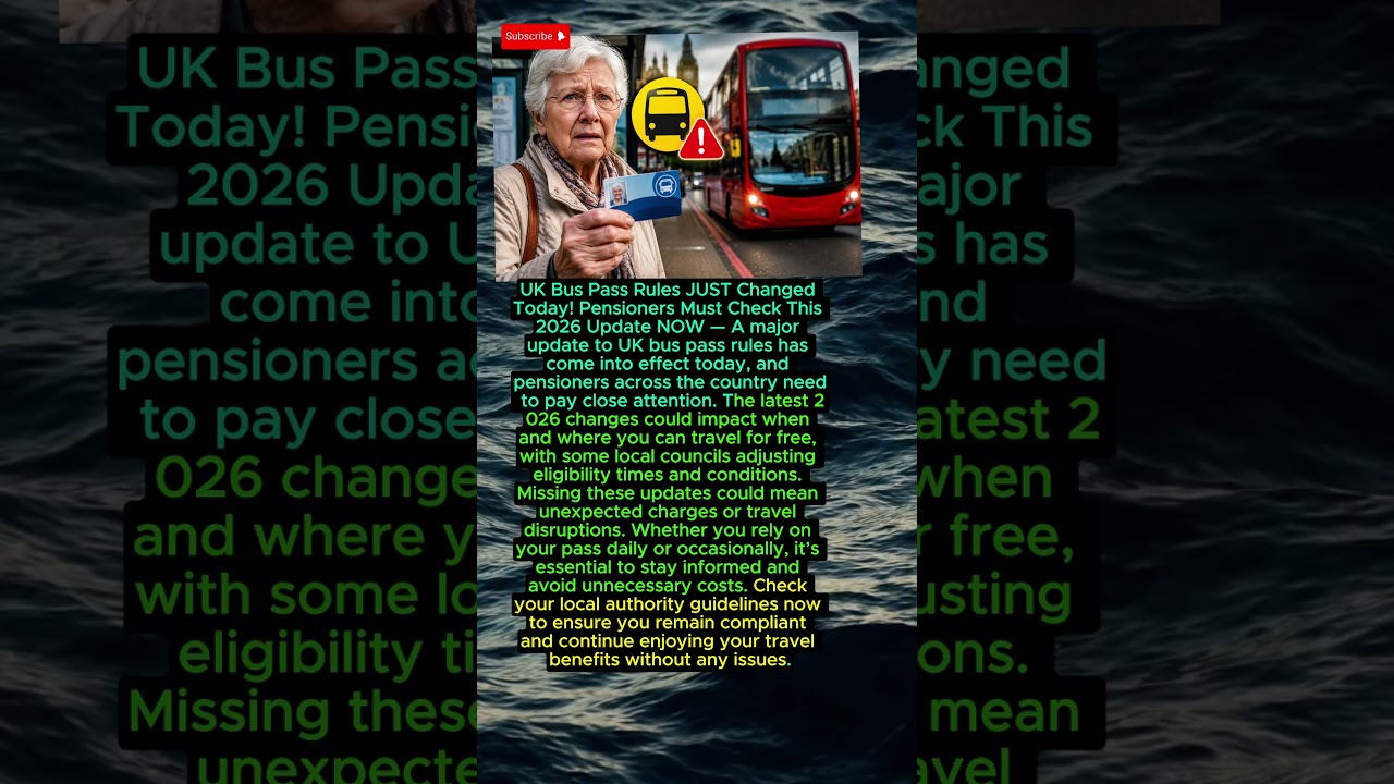 UK Bus Pass Rules JUST Changed Today! Pensioners Must Check This 2026 Update NOW