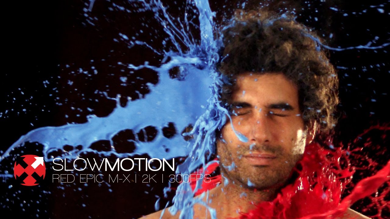 RED Epic Slow Motion 300fps | Colored Face