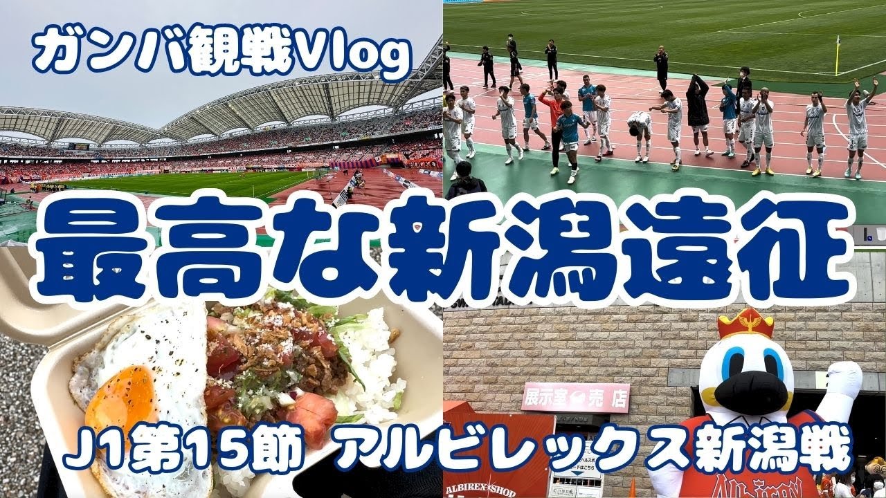 【ガンバ観戦Vlog】初めてのデンカビックスワンへ🦢久しぶりの勝利で最高な一日だった！