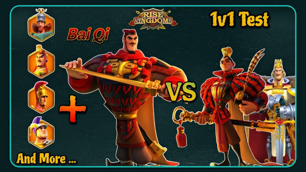Bai Qi 1v1 Test (vs Huo/Arthur) - Rise of Kingdoms
