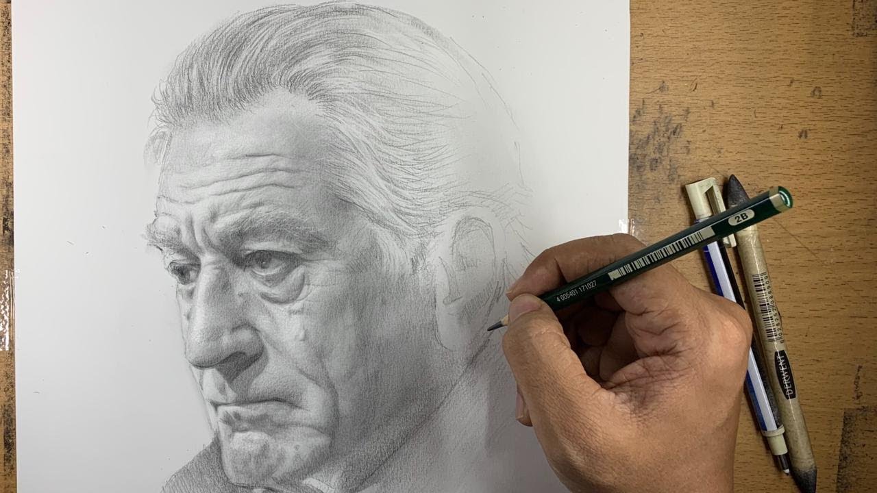 Graphite 2b shading and blending technique in Portrait Drawing