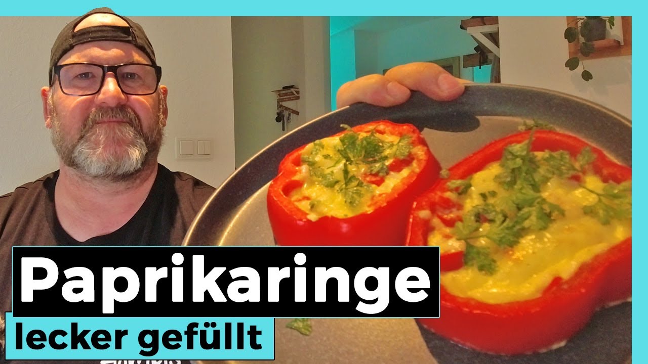 Lecker gefüllte Paprika-Ringe 🌶️ einfach und perfekt fürs Abendessen! 🍽️