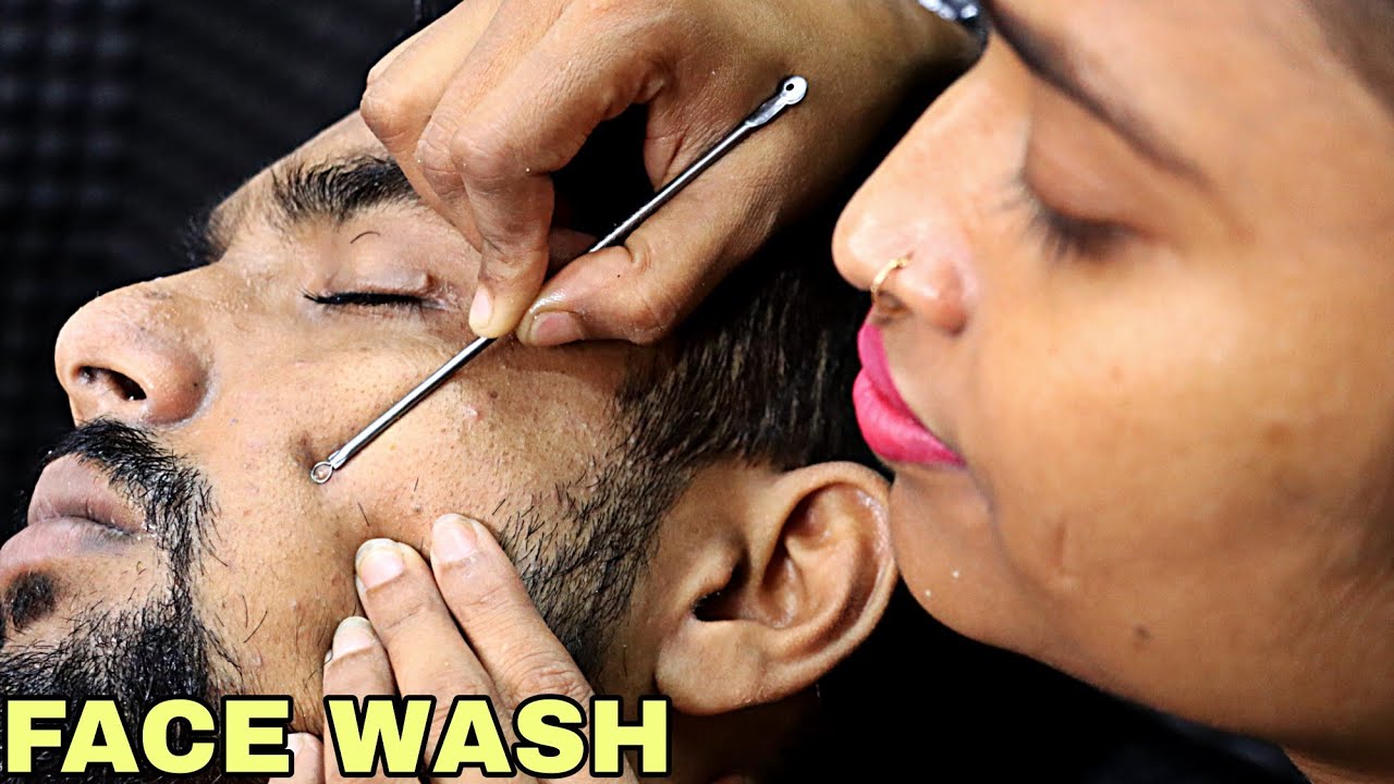 ASMR Face Wash by Barber Girl Pakhi | Face Wash & Massage | Head Scratching With 3d Sound | Sleep