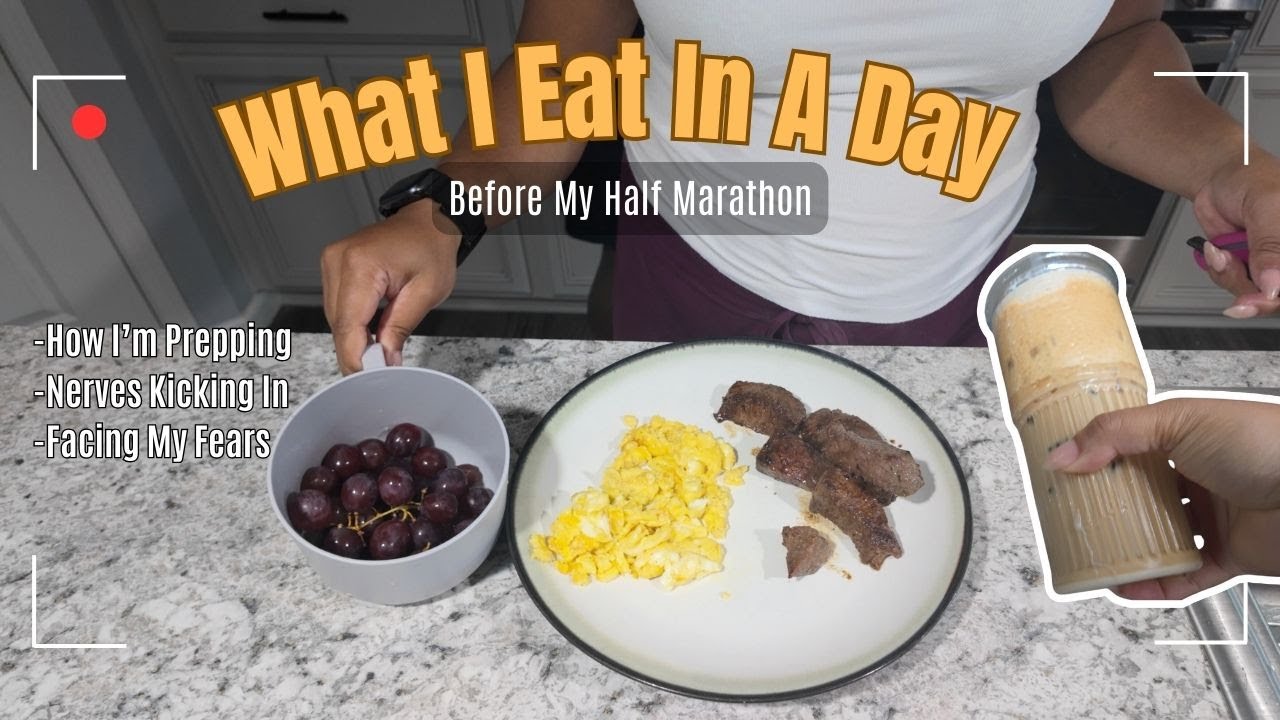 How I Fuel Before My Half Marathon, Listening To My Body, Nerves | What I Eat In A Day