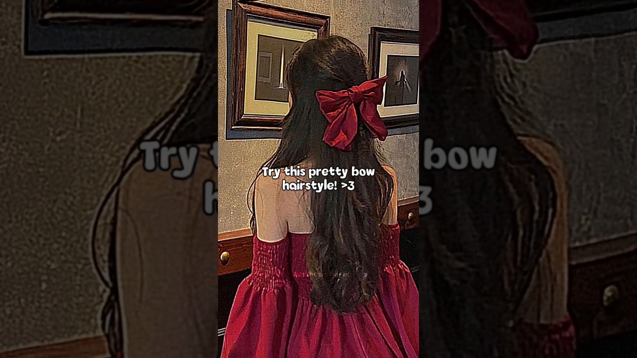 Try this pretty bow hairstyle! #aesthetic#goviral