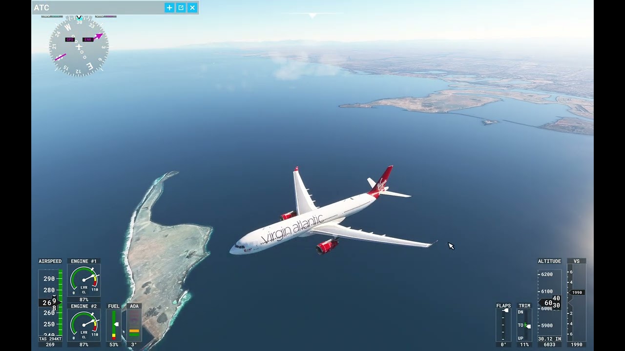 Virgin Atlantic Airbus A330 VS400 take off from Dubai 