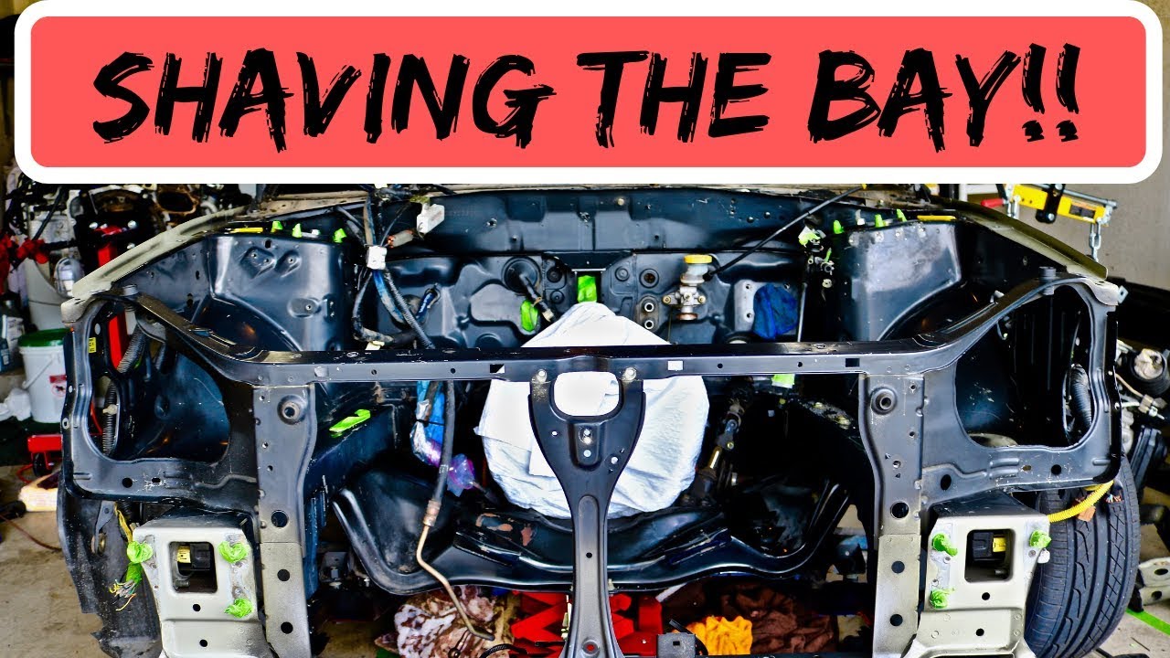Shaving the engine bay Subaru Wrx