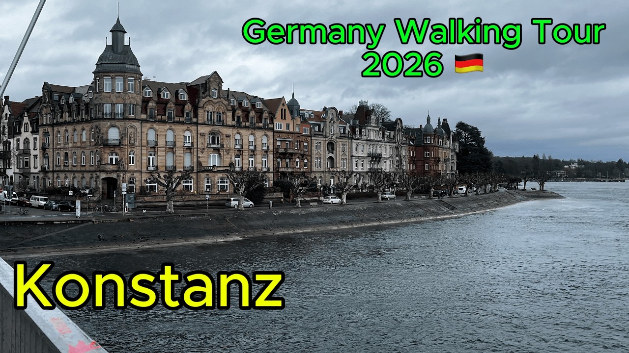 Пешеходная экскурсия по Констанцу, Германия, 2026 🇩🇪 | Прогулка по городу в формате 4K