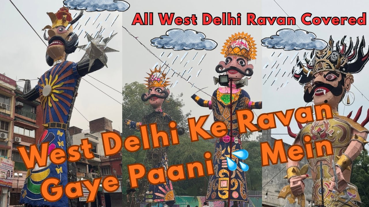 West Delhi Ke Ravan Gaye Paani Mein 💦😓 Dussehra Update 2025 #dussehra2025 #ravan #ytvideo #viral 