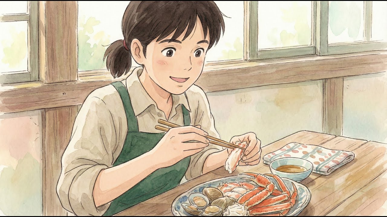 Cozy Anime Cooking ASMR: Seafood Stew & Crab 🍲 Studio Ghibli Style