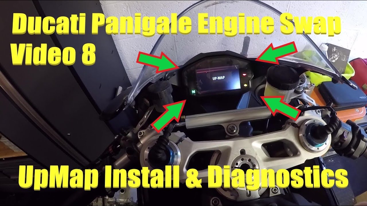 Ducati Panigale 1199 S to R Engine Swap Video 8 - UpMap Install and Diagnostics