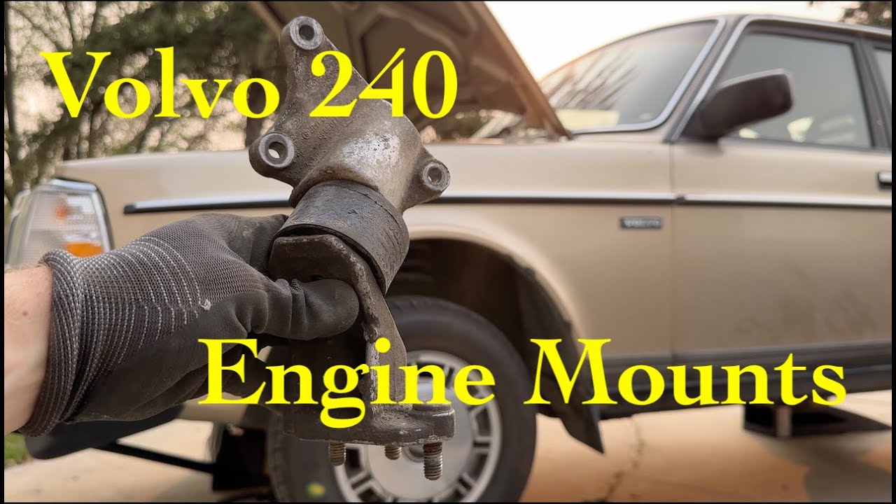 Volvo 240 engine mounts replaced before they collapse.