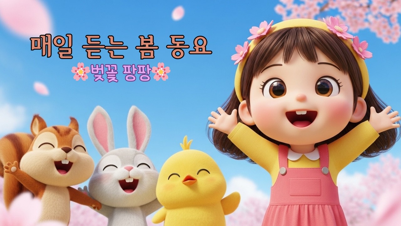 🌸 봄동요 30분 연속재생 | 삐약삐약 봄소풍 🐣 유치원 인기 봄노래 모음