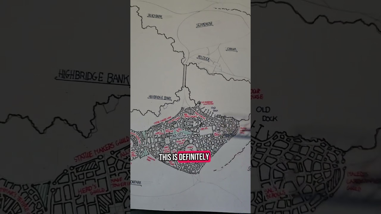 Как нарисовать карту города #dnd #worldbuilding #mapmaking #gorillaofdestiny
