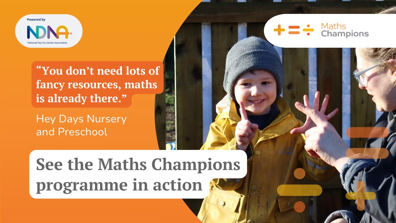 Maths Champions programme | NDNA | Hey Days Nursery and Preschool