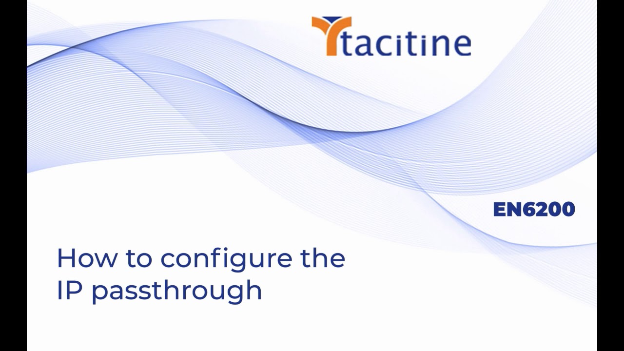 How to Configure the IP Passthrough