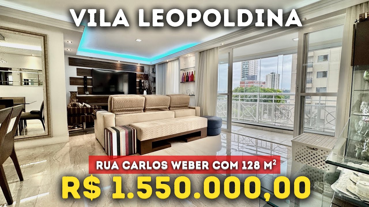 POR DENTRO de um apartamento de 128 m² na VILA LEOPOLDINA por R$ 1.550.000,00.