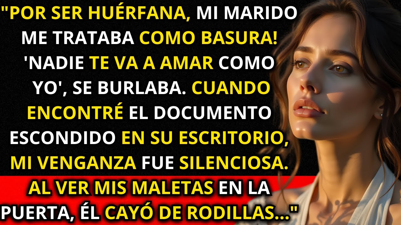 Por ser huérfana mi marido hacía lo que quería creyendo que yo no tendría el valor de dejarlo, pero