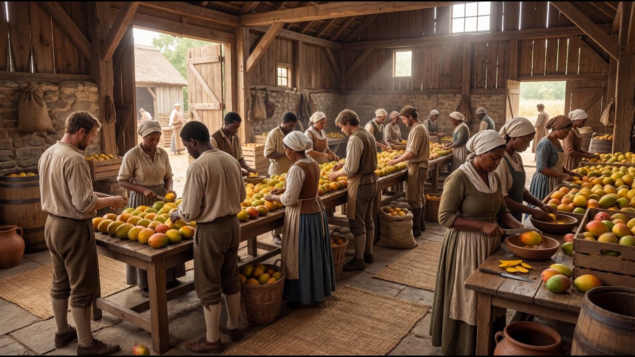 Inside the Factory From Harvest to Packaging &mdash; Mango Production 1980 Full Process