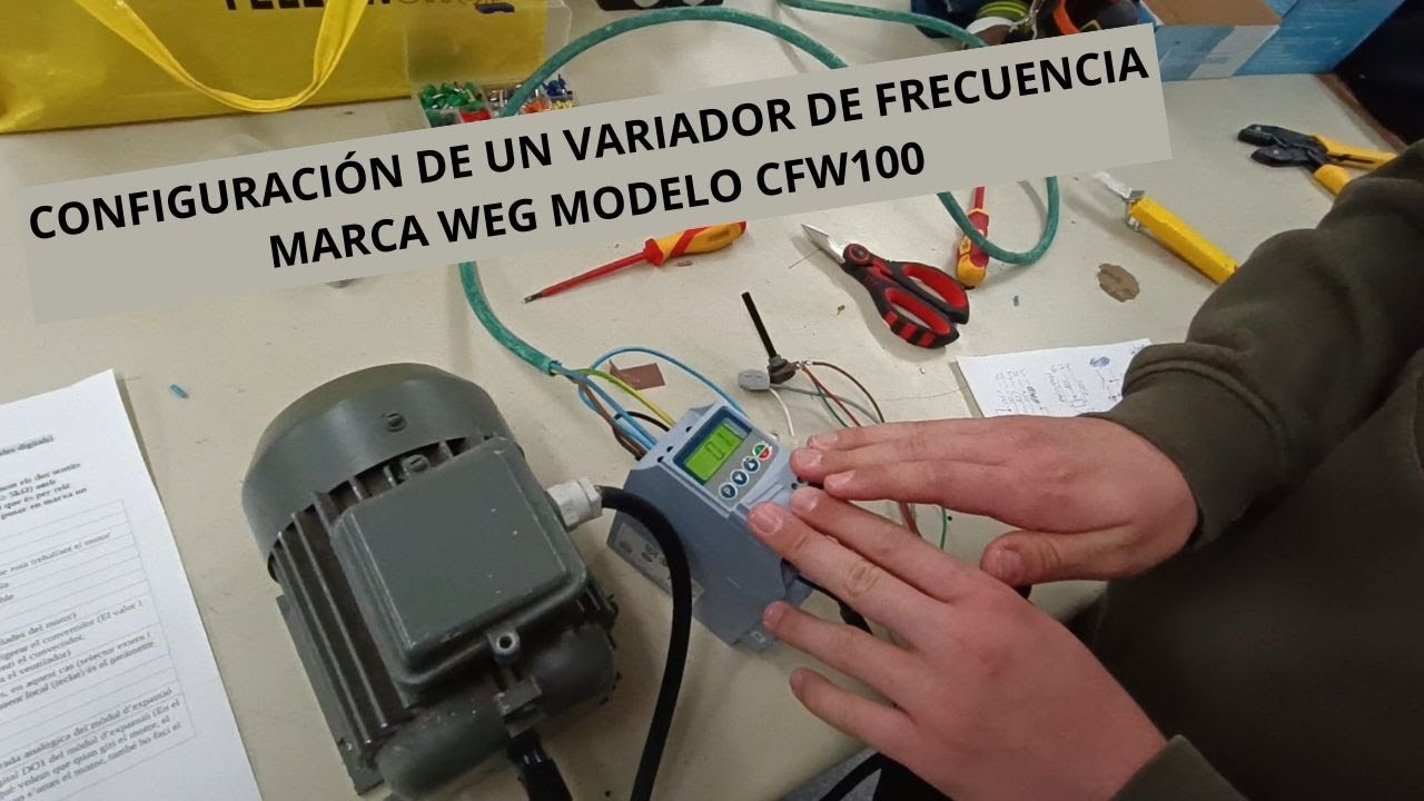 Configuración de un variador de frecuencia. WEG CFW100 con módulo de expansión WEG CFW100-IOAR.