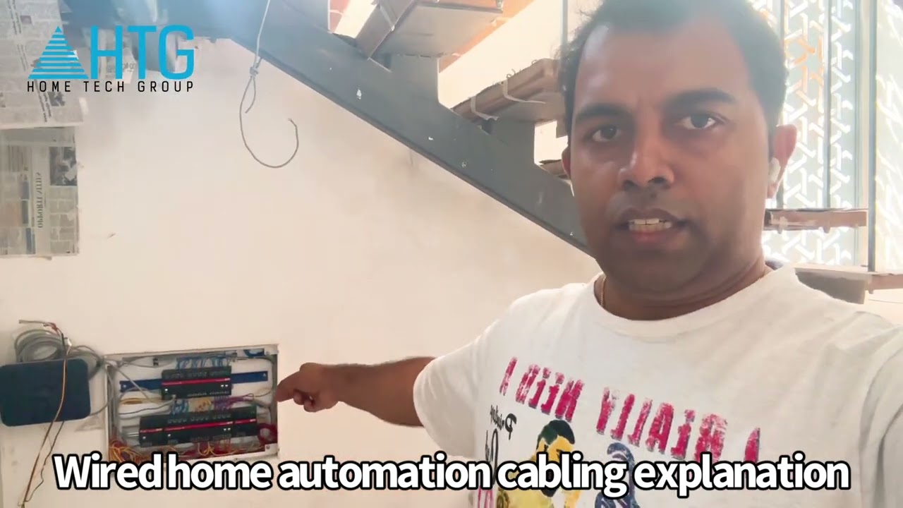 Wired home automation cabling explanation. TIS controls automation, Kerala, India