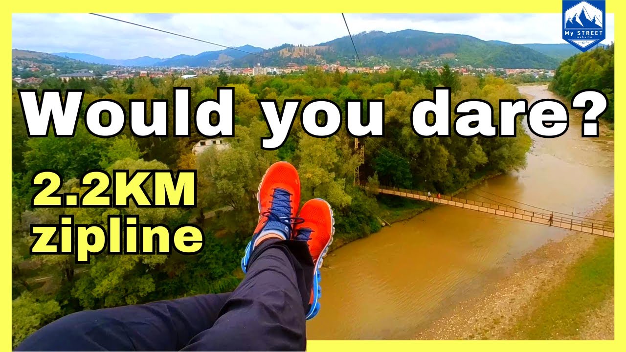The longest Zipline in Europe: 2.2 km of pure adrenaline. Mega Tiroliana Bucovina - where is it?