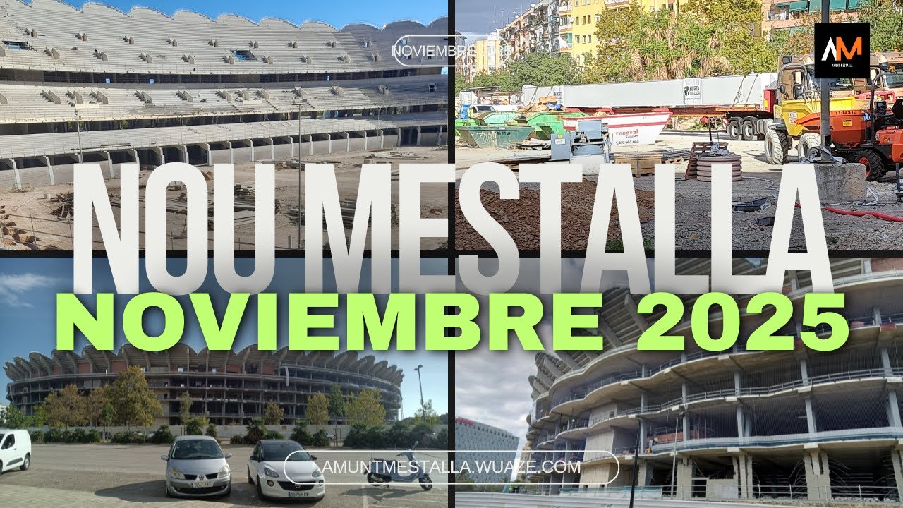 As&iacute; avanzan las obras del Nou Mestalla en noviembre de 2025 | Resumen mensual