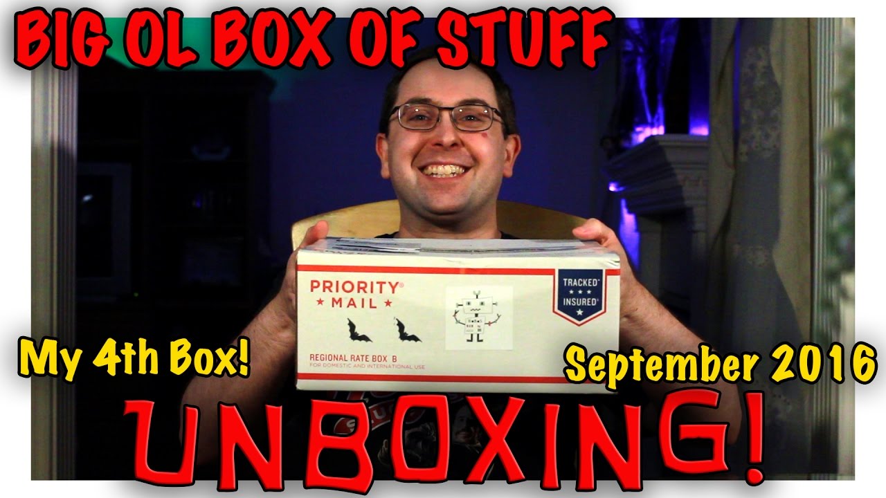 UNBOXING! Big ol Box of Stuff September 2016 - My 4th BoBoS! - Marvel, Star Wars