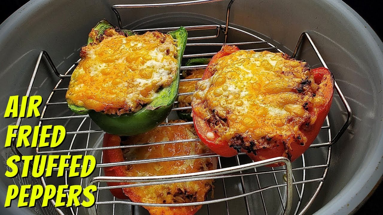 We Tried Using ONLY the Ninja Foodi Deluxe to Cook These! | Air Fryer Stuffed Bell Peppers