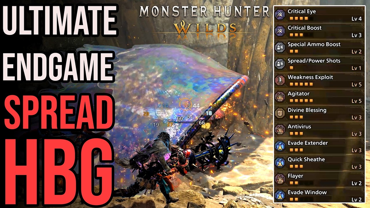The Ultimate Spread HBG Endgame Build &ndash; TU 4.5 (High Crit + Wyvern Piercer + Offset) | MH Wilds