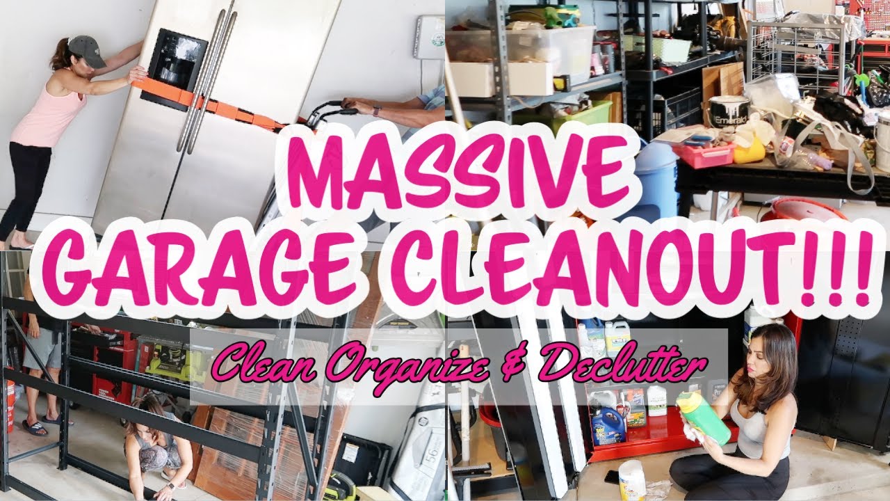 MASSIVE GARAGE CLEAN OUT | COMPLETE GARAGE DECLUTTER | HOARDER GARAGE CLEAN WITH ME 2020