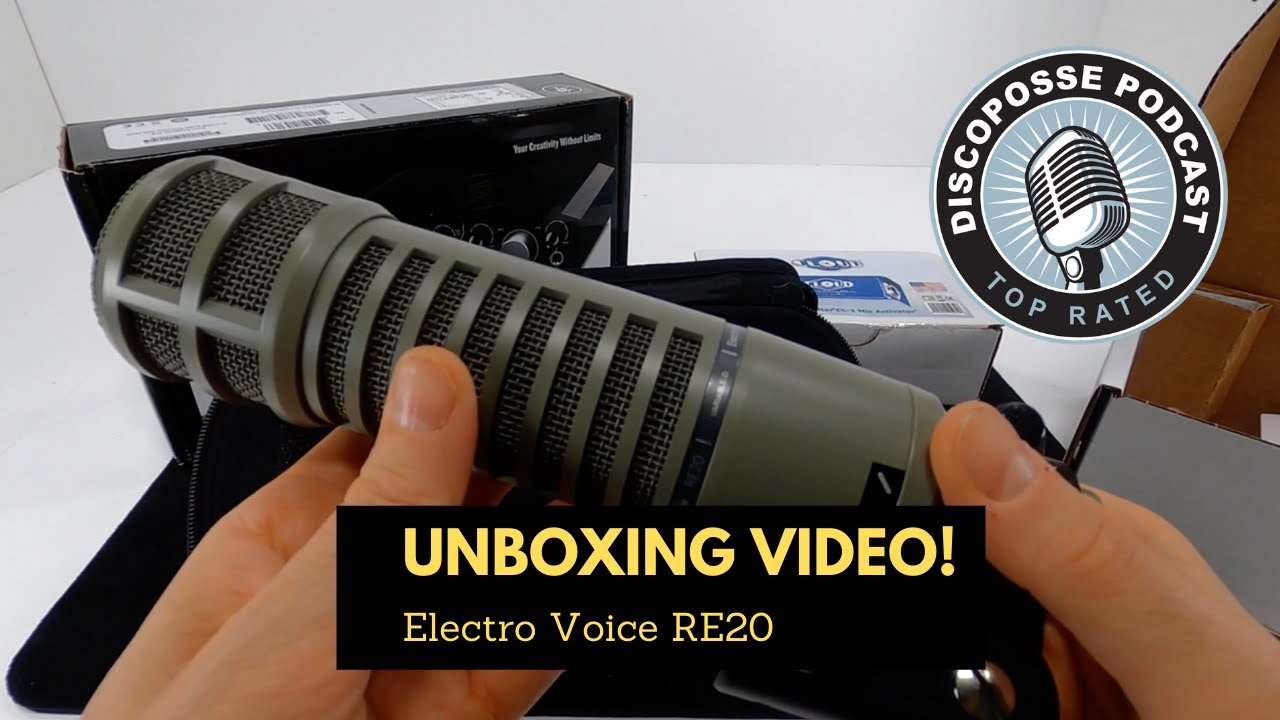 Unboxing the Electro Voice RE20 and my DiscoPosse Podcast Gear