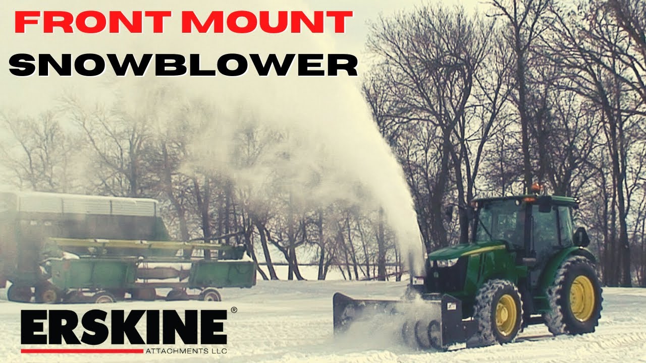 Front Mount Snowblowers in action by Erskine for tractors.